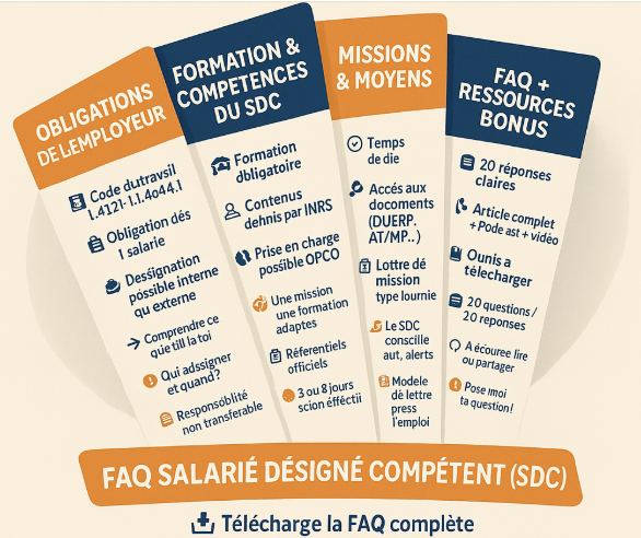 👷‍♀️ FAQ – Tout savoir sur le Salarié Désigné Compétent SDC
