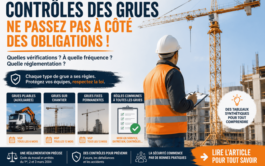 Contrôle des grues : tout savoir sur les vérifications obligatoires